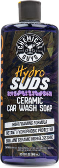 HydroSuds Ceramic Shine High Foaming Car Wash Soap (Works with Foam Cannons, Foam Guns or Bucket Washes) For Cars, Trucks, Motorcycles, RVs & More, 32 fl oz, Berry Scent - CWS21232