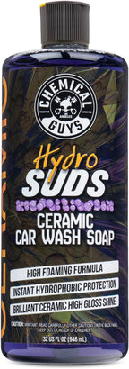 HydroSuds Ceramic Shine High Foaming Car Wash Soap (Works with Foam Cannons, Foam Guns or Bucket Washes) For Cars, Trucks, Motorcycles, RVs & More, 32 fl oz, Berry Scent - CWS21232