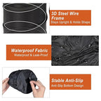 2 PCS Instant Pop Up Trash Can – Collapsible Waterproof Mini Trash Can for Car, 2 Gallon, Hanging on Headrest, Leak-Proof Lining, Portable for Road Trip, SUV, Truck, Sedan