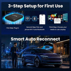 CarPlay AI Box 2026 Upgraded—Wireless CarPlay & Android Auto Adapter, Magic Video Box Support YouTube,TF Card,Wired-to-Wireless Conversion, Plug and Play carplay adapter for IOS10+/Android 11+