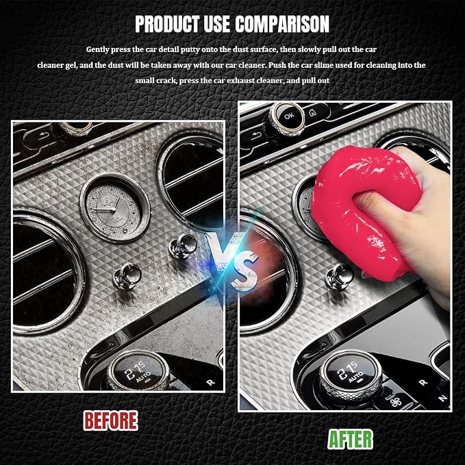 Car Cleaning Gel, Car Cleaning Supplies, Car Cleaning Putty, Universal Car Cleaning Kit Auto Detailing Tools Car Accessories Fit for Automotive, Keyboard, Camera, Printers (Pink, 1PCS)