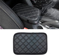 Car Leather Center Console Cushion Pad, 11.4"x7.4" Waterproof Armrest Seat Box Cover Fit for Cars, Vehicles, SUVs, Comfort, Car Interior Protection Accessories (Black-2)
