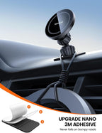 15W for MagSafe Car Mount Charger - [20X Strong Magnets] Wireless Car Phone Holder Charger, Magnetic Phone Holders for Car Vent Dash Accessories for Women Men for iPhone 17 Pro Max Black