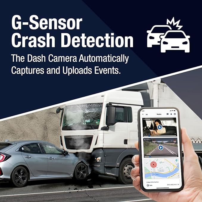 4G Dual Vision Dashcam GPS Tracker with OBD II Power - Dual HD Cameras, Real-Time GPS Tracker for Vehicles, Cloud Storage - Interior & Road Recording - Easy Plug-and-Play Installation
