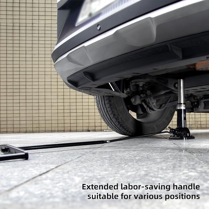 Car Jack 2 Ton and Jack Stand in One, 4000 lb Capacity, Off-Road Use (8.16" - 19.09") Screw tire Jack fit Ford F150 Chevy Silverado Doge Ram Toyota Land Cruiser Prado