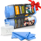 Premium Extra Large Shammy Cloth for Car Drying 2pk (34”x25”)-Super Absorbent XL Chamois Towel for Car-Reusable Shammy Towel for Car, Bathroom,Pets, Dust Remove, No Spots/Streak/Scratch