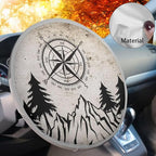 Camp Steering Wheel Cover Sun Shade, Camp Mountain Auto Sunshade for Car Wheel Cover, Universal Car Accessories for Women/Men Fits Most Cars,Trucks,SUVs,Sedans