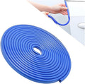 U Shape Rubber Seal Car Edge Trim, Automotive Door Protector, No Glue Required, Universal for Most Cars (Blue/10FT)