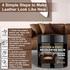 Leather Recoloring Balm, Leather Color Restorer Conditioner, Leather Restorer for Couches Paint, Leather Scratch Remover, Scratch Leather Faded Repair Kits for Vinyl Furniture (Medium Brown, 200ML)
