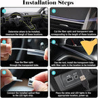 Interior Car LED Strip Lights, RGB 6 in 1 Ambient Lighting Kits with 315 inches Fiber Optic, 16 Million Colors Car Interior Lights with Wireless APP and Remote Control, Sync to Music