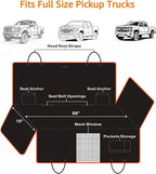 XXL Dog Seat Cover for Trucks with Mesh Window Waterproof Dog Truck Hammock Durable Back Seat Protector for Full Size Pickup Trucks Machine Washable X-Large Truck Pet Seat Cover for Ram 1500