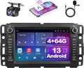 7" Car Radio for Chevy Suburban 2007 2008 2009 20102 2011 2012, [4+64G ROM] Android 13 Touch Screen Radio with Wireless Carplay Android Auto GPS Bluetooth WiFi SWC FM RDS Mirror Link Backup Camera