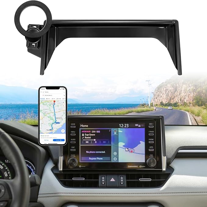Car Phone Holder for 2019-2025 Toyota RAV4 Accessories 7/8-inch | Strong Magnetic Cell Phone Mount for Magsafe iPhone, 360° Hands-Free No Air Vent Blockage One-Hand Operation Stable Stand