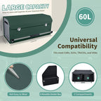 Car Trunk Organizer, Leather Trunk Organizer with Lid and Push-pull Handle Car Trunk Storage Box for SUV, Minivan, Truck, Sedan (Green, 27.1 x 11.4 x 12.2in)