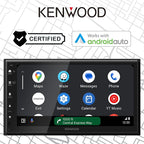 DMX4710S Digital Car Stereo (50W x 6-Ch), Wired Apple CarPlay & Android Auto, Bluetooth-Enabled Head Unit with 6.8" LCD Display, Single DIN Touchscreen Car Stereo with USB Mirroring