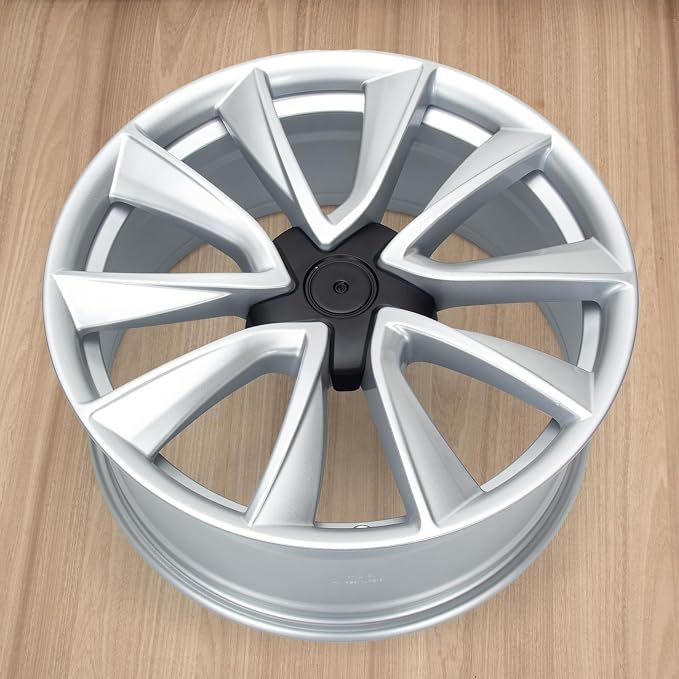 New 19x8.5" 19 Inch Premium Aluminum Alloy Wheel Rim Compatible with Model 3 2017-2023 | OEM Design, Alloy Replacement Wheel, Super Duty Car Rims Replacement - OE Stock Specs, Shiny Silver