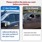 Side Wind Vent Deflector Sun Rain Guards for 14-18 Chevry Silverado/Sierra 1500,15-18 Silverado/Sierra 2500HD&3500HD Double/Extended Cab,4pcs Outside Mount Style Chrome Window Visor 94528Y