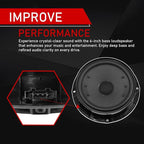 Front Door Speaker Assembly 6 Inch Compatible with Volkswagen | Compatible with 2011-2018 Volkswagen Jetta, 2012-2022 Passa, Audio Radio Bass Loudspeaker, Replaces 5C6035454A 5C6-035-454-A