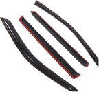 Outside Mount Window Vent Visors Rain Guards Compatible with BMW X3 2003-2010 | Side Window Wind Deflectors Rain Shields | Smoke Tinted, 4 Pcs Set, DGWV-502