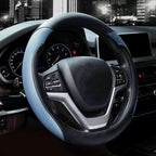 Steering Wheel Cover with Microfiber Leather for Car Truck SUV 15 inch (Blue)