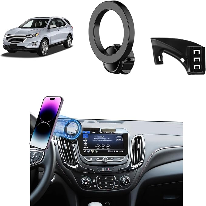 PZK Car Phone Mount for Chevy quinox 2018-2023 Accessories Custom Air Vent | Chevy Car Phone Holder Compatible with MagSafe Cellphone Holder for Vent Hands Free 360° Rotation Magnetic Phone Cradles