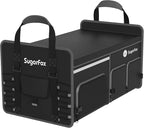 Bold Color Block Trunk Organizer, Foldable with 26L Ice Pack,95L Dedicated Shoe Space, Stylish for SUV/Car (Black, Midsize)