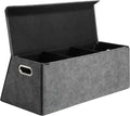 Car Trunk Organizer for SUV and Sedan, Trapezoidal-Grey, 29.5 in | Tailored for Rear Seats, Silky Crosshatch Vegan Leather, XL, Magnetic Lid, Collapsible & Adjustable, Water‑Dust Resist