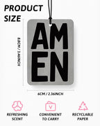 Grey Boho Christian Car Air Freshener 4 Pcs Coconut Scented, Jesus Loves You Car Accessories Mirror Decor, Inspirational Religious Hanging Air Freshener for Cars Closet Drawer Books Kids Room