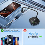 Wireless CarPlay Adapter for Apple iPhone-No Latency, Plug&Play, Stable Connection for Cars with Built-in Wired Apple CarPlay, Plug and Play CarPlay Wireless Adapter for iPhone 6~17, Fit for 800+ Cars