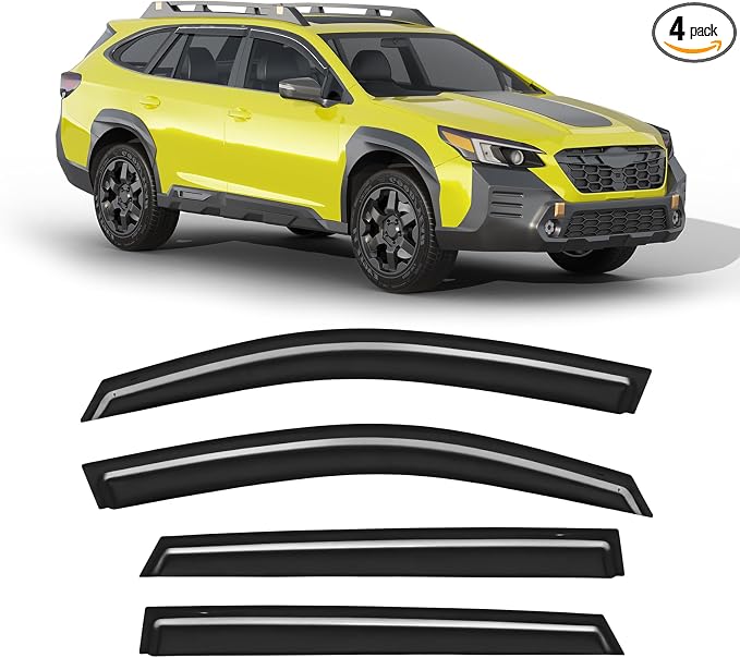 Low-Profile Window Rain Guard for Subaru Outback 2020 2021 2022 2023 2024 2025 Side Window Visors Extra-Thick Vent Visor Window Deflectors Vent Shades Car Accessories