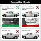 4pcs Door Handle Organizer for 2019-2025 2026 Dodge Ram 1500 Accessories Front and Rear Door Side Storage Box Insert Grab Handle Pocket ABS Plastic