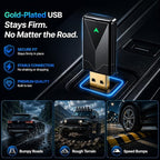 Wireless CarPlay Adapter– Android Auto Wireless Adapter, 5.8GHz Wi-Fi Plug & Play,Mini and Stable iOS 10+/Android 10+, Fast Auto-Connect for Cars 2016+ (1Pcs)