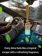 Ikeda Car Air Freshener: Hanging Car Smell Air Freshener | 10ml Hanging Car Perfume | Long Lasting Fragrance | Strong Scents Diffuser for Auto Home (Forget|Square)