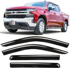 Side Window Visors Rain Guards Vent Deflectors for 2019-2025 Chevrolet Silverado/GMC Sierra 1500 Crew Cab 2022 LTD, 2020-2025 Silverado/Sierra 2500HD 3500HD Crew Cab, Pickup Truck Accessories 94805