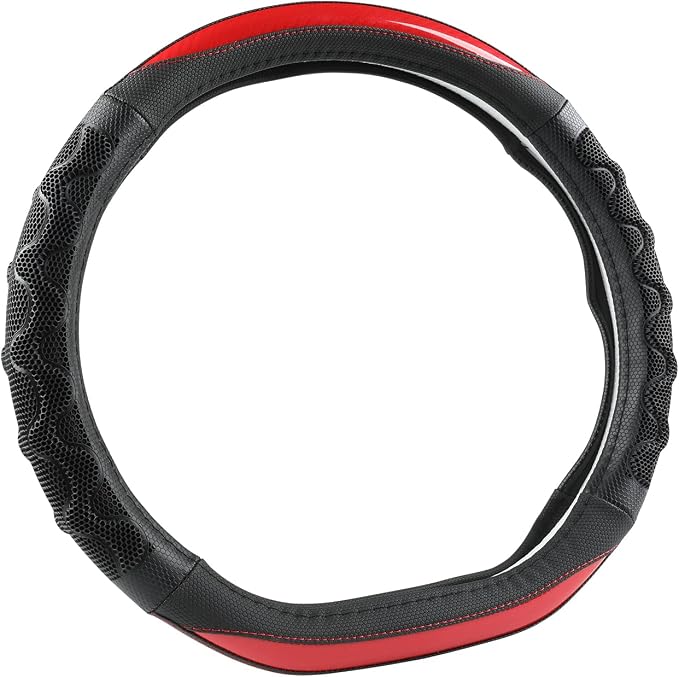 Steering Wheel Cover for Nissan Altima Rogue - Car Steering Wheel Cover for Nissan D Shape(Red-D-Shaped)
