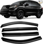 94557 Tape-On Window Visors Rain Guards Deflector Designed for 2016-2022 Honda Pilot（4pcs）