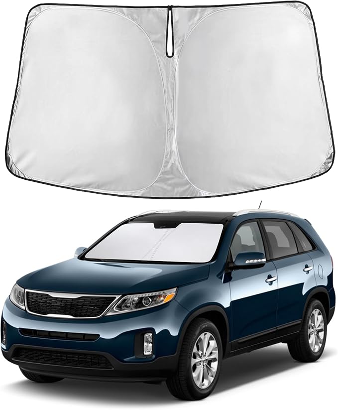 Windshield Sunshade Compatible for Kia Sorento 2011-2013 2014 2015, Sun Visor for Front Windshield & Window Sun Shade Cover, UV Heat Blocker & Protector, Car Accessories