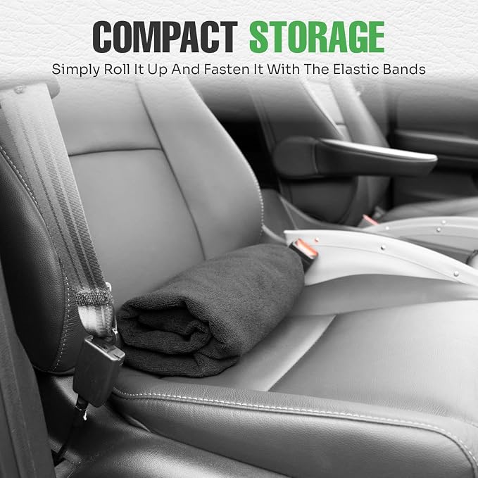 Waterproof Sweat Towel Car Seat Cover for Post Gym Workout, Running, Swimming, Beach and Hiking, Universal Fit Anti-Slip Bucket Seat Protector for Cars, SUVs and Trucks, Machine Washable