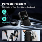 T40 Tire Inflator Portable Air Compressor, 150PSI Cordless Air Pump for Car Tires with Floating Digital Display, Smart Auto Shut-Off, Fast Inflation for Motorcycles, Bicycles, Sports Balls