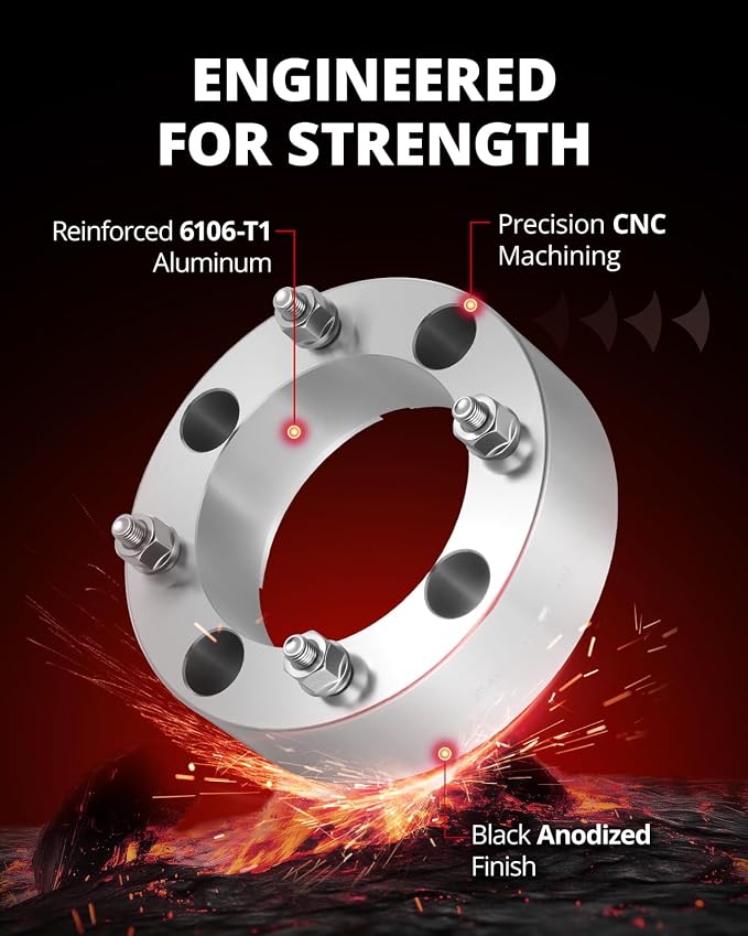 4x137 Wheel Spacers Compatible with EZGO EZ GO Golf Cart Club Car ATV, 2 inch Lug Centric Wheel Spacer 4 pcs 4x137 mm with 110 Hub Bore M10x1.25 Stud, Not Hubcentric Silver