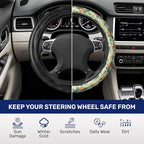 Dungeon Dice Steering Wheel Cover, Non Slip Polyester Car Wheel Protector for Car SUV Truck, Universal 15 Inch
