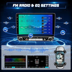 4+64G Car Radio for Honda CRV 2007-2011 Stereo with Wireless Carplay Android Auto, 10.1'' Touchscreen for Honda CRV GPS Navigation Bluetooth WiFi Rear Camera FM Mirrorlink Split Screen SWC