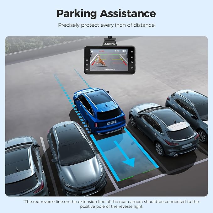 M01 Dual Dash Cam Front and Rear with Free 64GB Card, 3" Screen Dual Dashboard Camera for Car, Built-in ADAS G-Sensor, 24H Parking Mode Car Camera (M01 Pro)