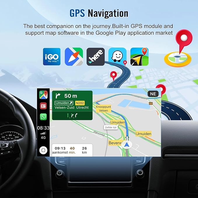 2+64GB Android 14 Car Stereo Radio for Isuzu N Series NNR/NPR/NPS/NQR Truck 2009-2020, 7 inch GPS Navigation Head Unit FM WiFi Bluetooth with Carplay Android Auto SWC