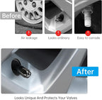 Tire Valve Stem Caps Cover for Honda Metal Car Wheel Air caps Auto Valve Stem Caps Accessories 4 Pack Black