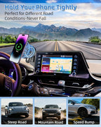 PZK Car Phone Mount for Toyota C-HR CHR 2019-2022 Accessories 8-inch Screen | Magnetic 15W Fast Wireless Charger Phone Holder with Magsafe 360° Rotation Hands-Free Phone Cradles Not Block Air Vent
