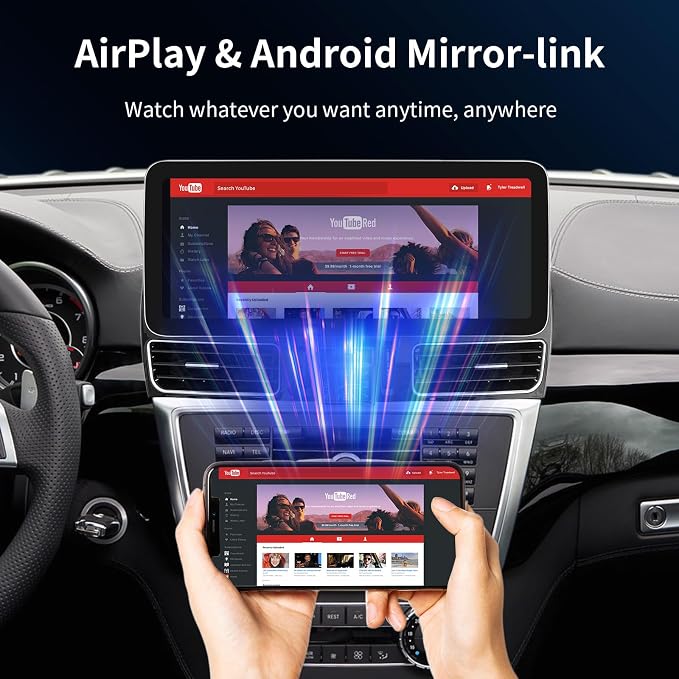 Wireless CarPlay/Android Auto 12.3 Inch Touchscreen for Mercedes Benz ML GL W166 X166 (2012-2015) with NTG4.5/4.7 System, Car Radio Receiver, Multimedia, Bluetooth, Car Stereo