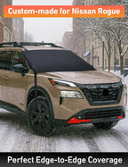 Windshield Cover Compatible for Nissan Rogue | Windshield Cover for Ice and Snow with S-Hook Straps | Heavy-Duty 600D Oxford Winter Car Cover, Waterproof & Anti-Slip