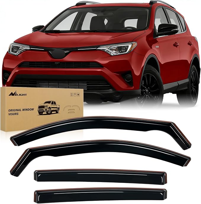 in Channel Rain Guards for Toyota RAV4 2013 2014 2015 2016 2017 2018 Original Window Deflectors, Vent Window Visors-4PCS