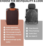 Car Back Seat Protector for Kids' Feet, Waterproof Kick Mat Seat Back Cover, Durable 600D Oxford & Faux Leather Car Seat Back Protector, Easy Clean Universal Fit for Cars SUVs Vans, Red, 1 Pack